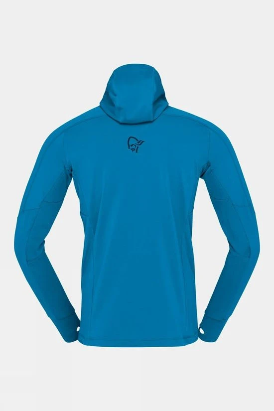Norrona Mens Falketind Power Grid Hooded Fleece Jacket - Image 2