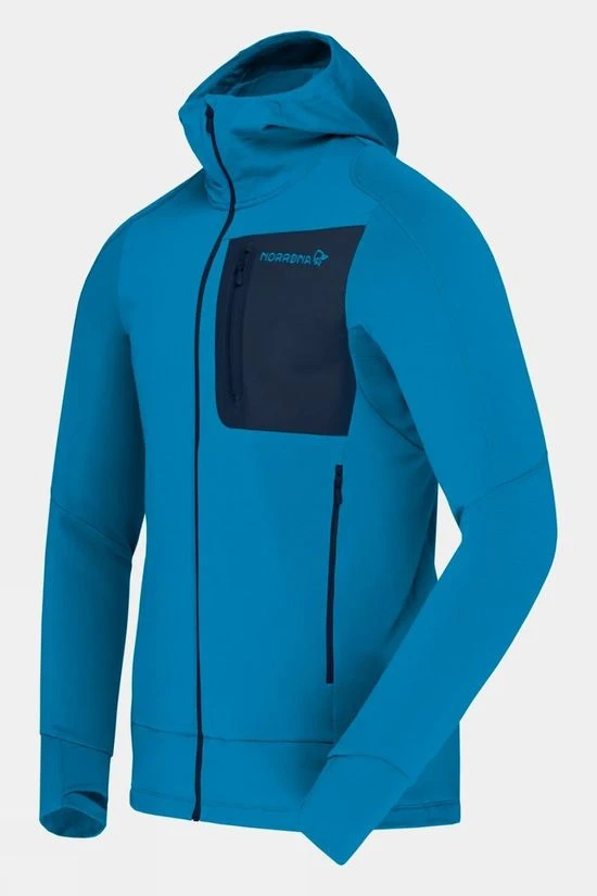Norrona Mens Falketind Power Grid Hooded Fleece Jacket - Image 3