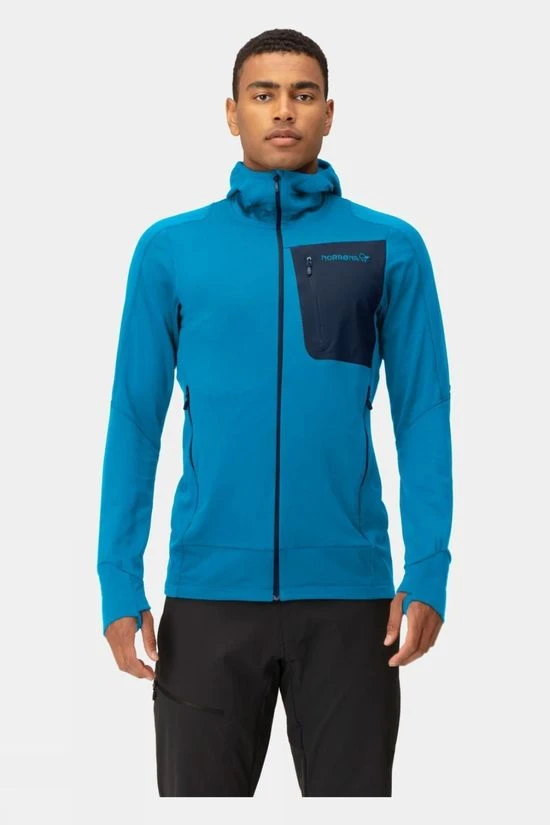 Norrona Mens Falketind Power Grid Hooded Fleece Jacket - Image 4