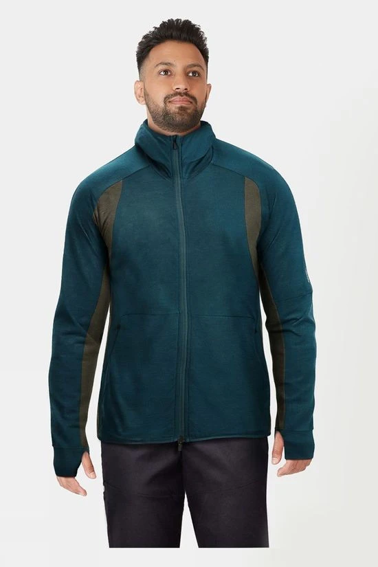 Icebreaker Mens ZoneKnit Long Sleeve Zip Fleece Hoodie - Image 3